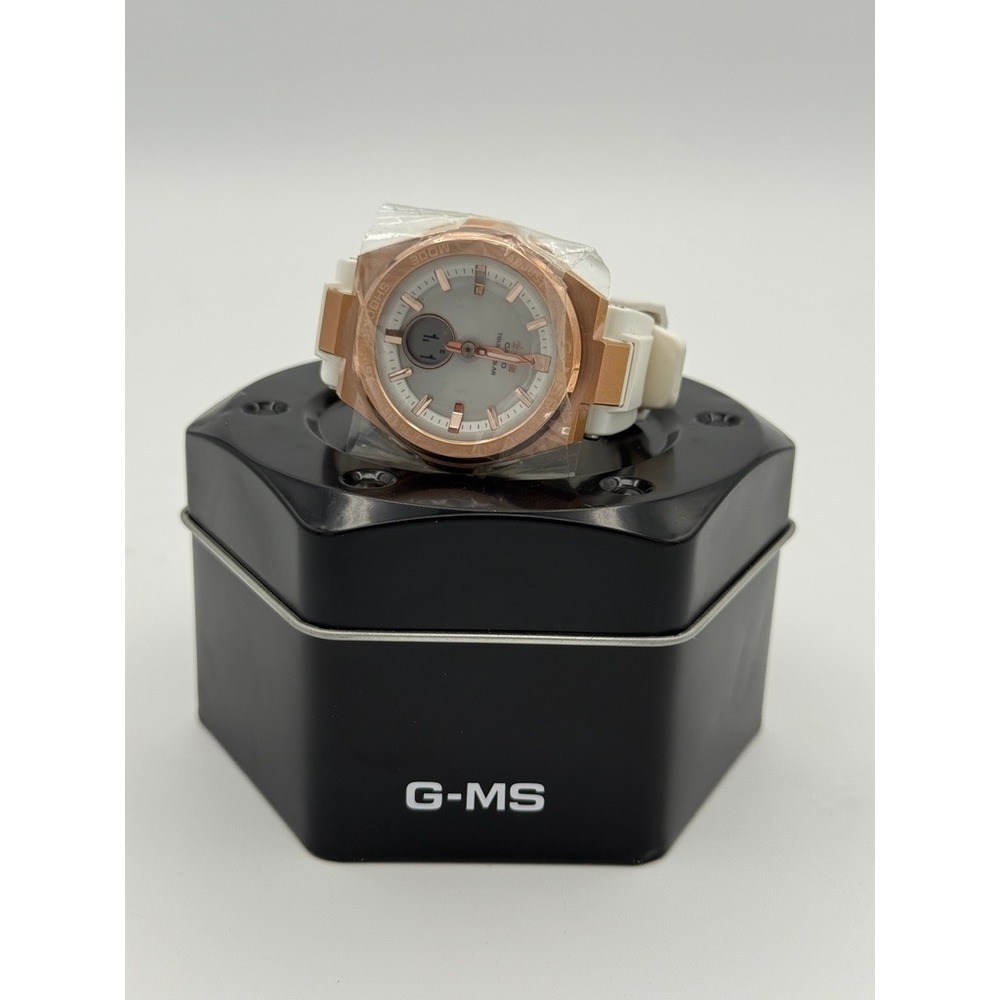 Casio G-MS MSGS200G-7A Watch Womens OS White New Rose Gold Tough Solar G-Shock